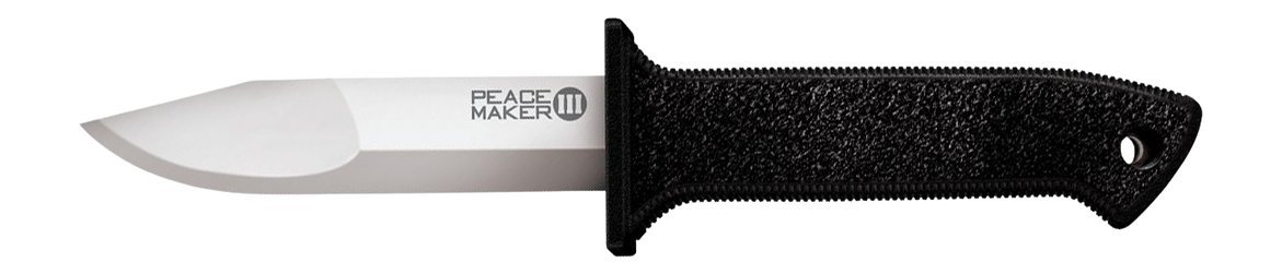 Cold Steel Peace Maker III 4" Fixed Plain Clip Point 4116 SS Black Kray-Ex Handle