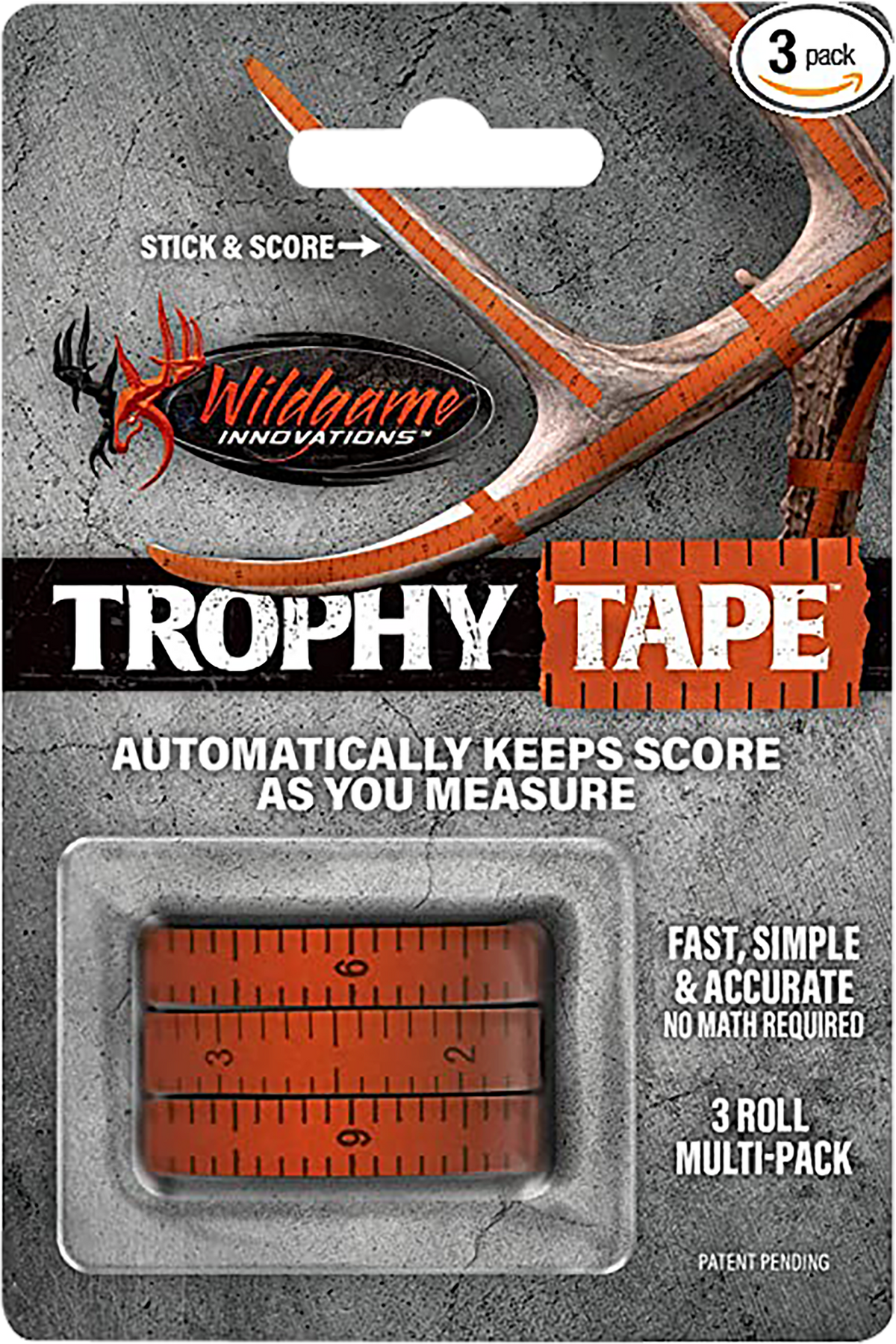 Wildgame Innovations WLD424 Trophy Tape Orange 200" 3-Roll Pack