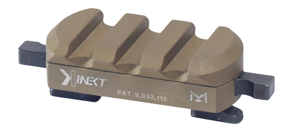 Kinetic Development Group Kinect M-LOK 3-Slot Picatinny Rail Section - Flat Dark Earth