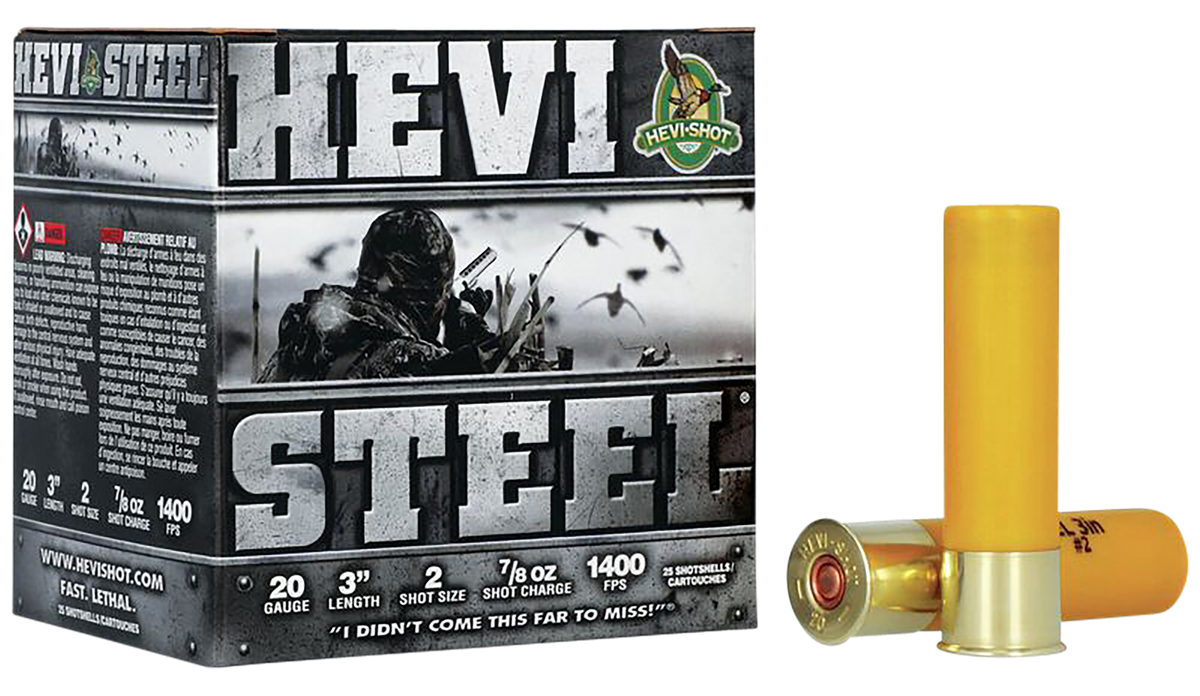 Hevishot HEVI-Steel 20 Gauge 3" 7/8 oz #2 Shot 1400 fps - Box or Case