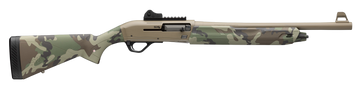 Winchester SX4 Woodland Defender 12 Gauge 18.5" 4+1 Semi-Auto Shotgun - FDE Cerakote / Woodland Camo