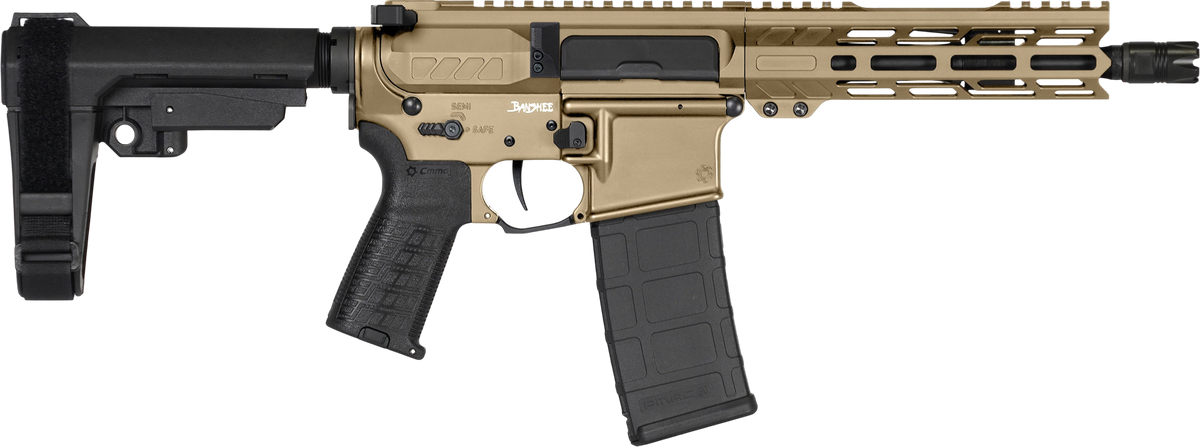 CMMG Banshee Mk4 300 Blackout 8" 30+1 Semi-Auto Pistol - Coyote Tan