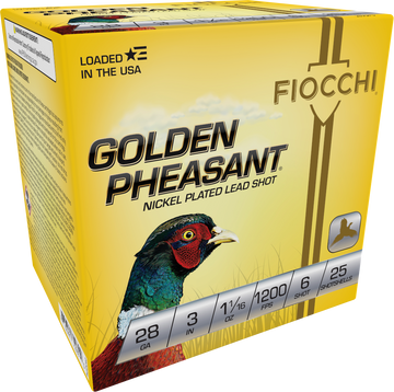 Fiocchi Golden Pheasant Extrema 28 Gauge 3" 11/16 oz 6 Shot - Box or Case