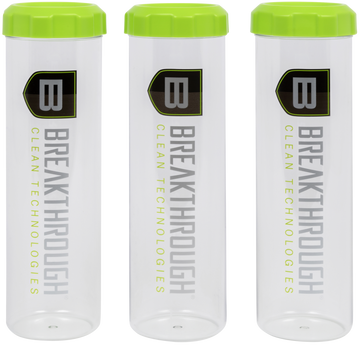 Breakthrough Clean Suppressor Cleaning Tubes Clear / Green 3-Pack