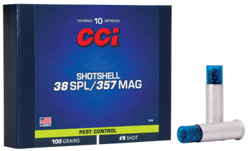 CCI 3738 Pest Control 38 Special/357 Magnum 100gr Shotshell #9 Shot - Box or Case