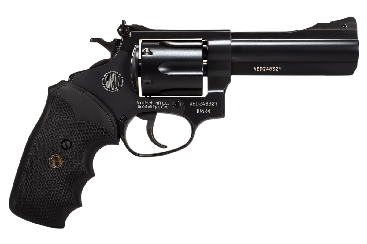 Rossi RM64 357 Mag 4" 6-Shot DA/SA Medium Frame Revolver - Black