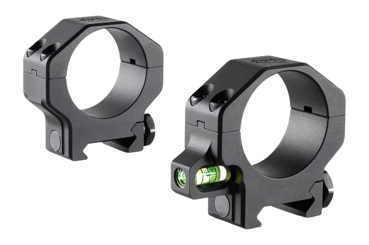 Ruffs Precision RPM CLR-34100 34mm Medium 1.00" Scope Rings w/ Co-Linear Bubble Level - Black