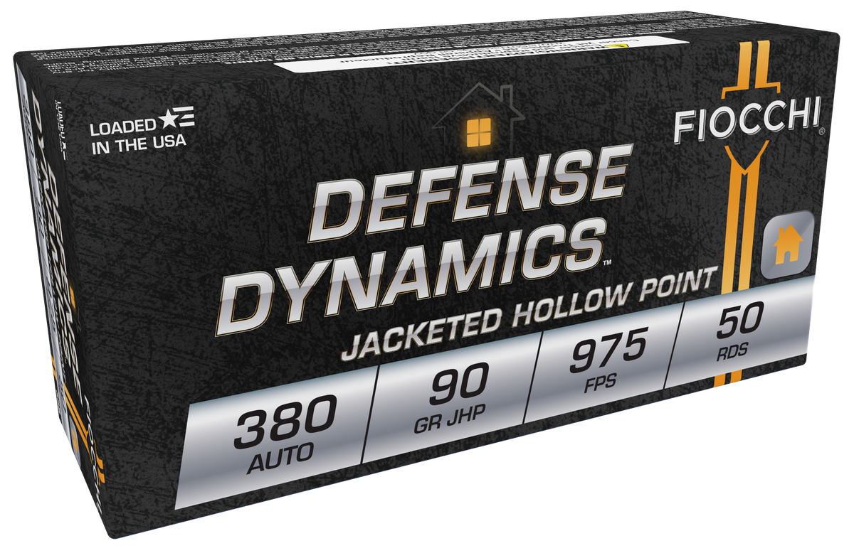 Fiocchi Defense Dynamics .380 ACP 90gr JHP 50 Rounds - Box or Case
