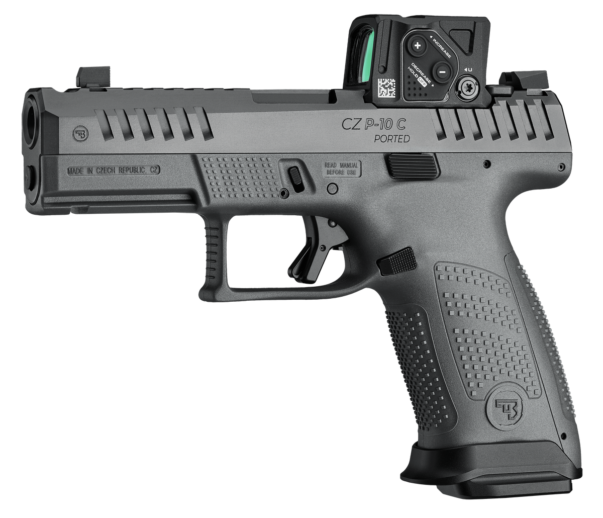 CZ P-10 C Compact Ported 9mm Luger 4" 15+1 Semi-Auto Pistol w/Aimpoint COA