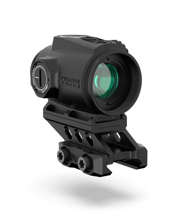 Swampfox Optics Raider Micro Prism 1x 20mm Tube 6 MOA Green Dot Reticle - Green Laser