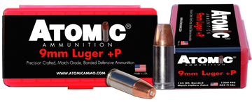 Atomic Precision Craft Match 9mm Luger +P 124gr Bonded Match Hollow Point - Box or Case