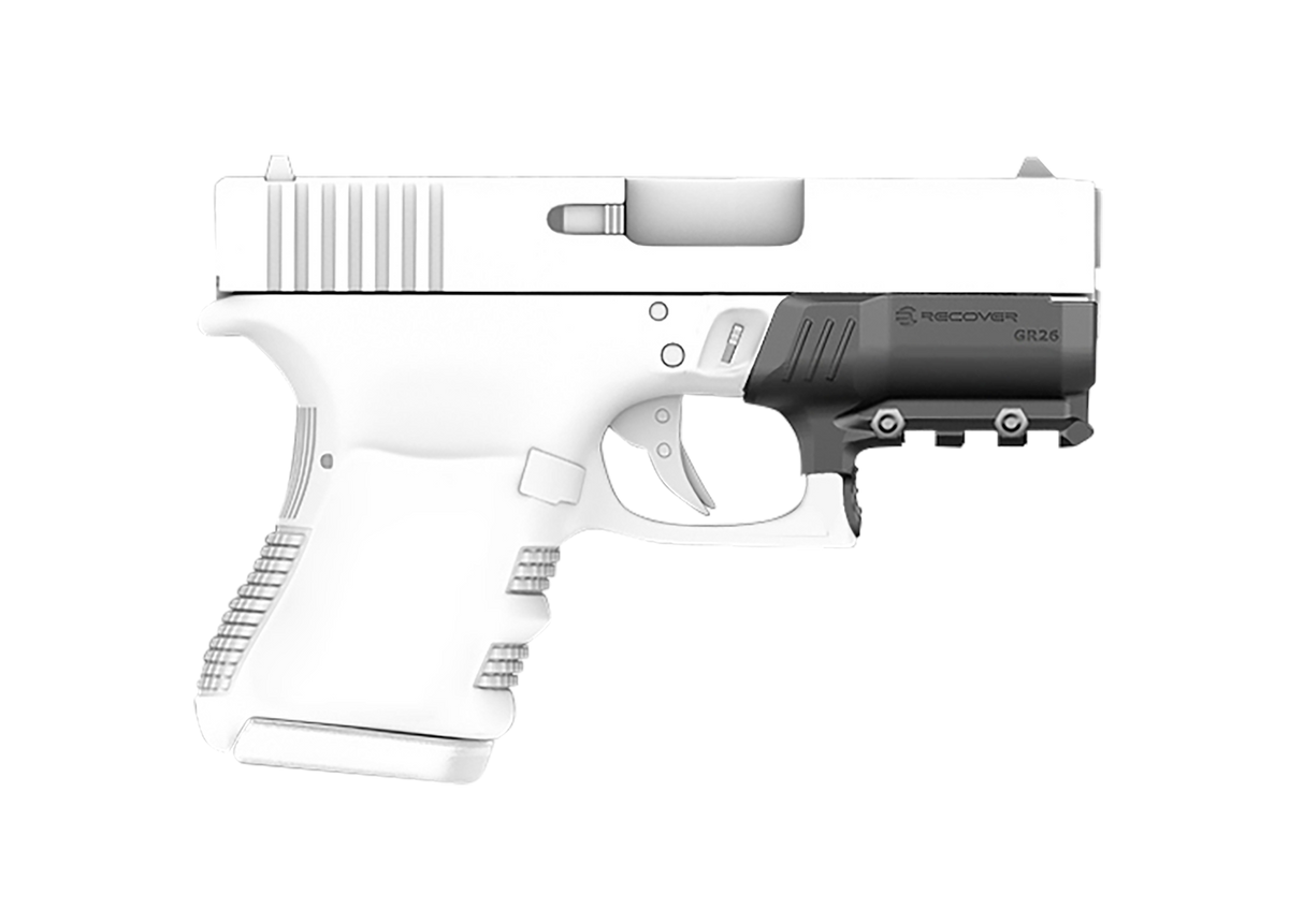 Recover Innovations GR2601 Rail Adapter for Glock 26 and 27 Black Polymer