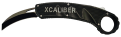 Xcaliber Knife Company Karambit 3" OTF Reverse Tanto Plain Black 440C SS Blade - 5.75" Aluminum Handle