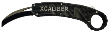 Xcaliber Knife Company Karambit 3" OTF Reverse Tanto Plain Black 440C SS Blade - 5.75" Aluminum Handle