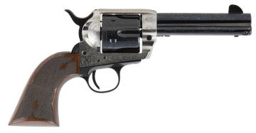 Cimarron Frontier Pre-War 1896-1940 45 Colt (LC) 4.75" 6-Shot SAO Revolver - Old Silver Engraved