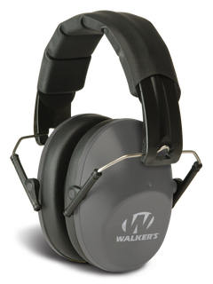Walkers Game Ear Pro Low Profile Passive Muff 22 dB Over the Head Gray/Black Polymer