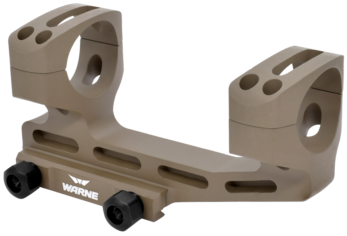 Warne LRSKEL30DE Skeletonized 30mm Scope Mount/Ring Combo 20 MOA - Dark Earth