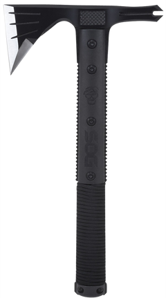 S.O.G Survival Hawk 3" 2Cr13MoV SS Tomahawk 12.10" OAL - Black Oxide w/Reflective Paracord GRN Handle