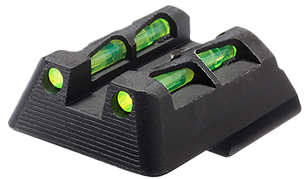 HiViz HKLW11 LiteWave H&K HK45/P30/VP9/VP40 Rear Sight Green/Red Fiber Optic - Black Steel Frame