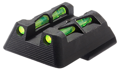 HiViz HKLW11 LiteWave H&K HK45/P30/VP9/VP40 Rear Sight Green/Red Fiber Optic - Black Steel Frame
