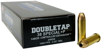 DoubleTap Ammunition 38 Special +P 148gr Controlled Expansion JHP 20-Rd - Box or Case