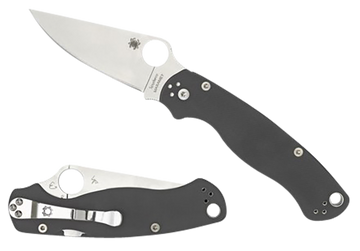 Spyderco Para Military 2 3.47" Maxamet Satin Plain Dark Gray G10 Folding Knife