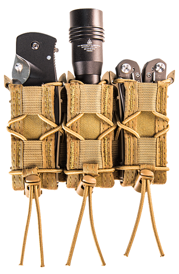 High Speed Gear 11PT03CB TACO Triple Pistol Mag Pouch - Coyote Brown Nylon MOLLE