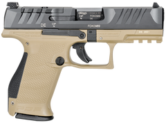 Walther Arms PDP Compact Optic Ready 9mm Luger 4" 15+1 Striker-Fired Pistol - Tan Frame / Black Slide