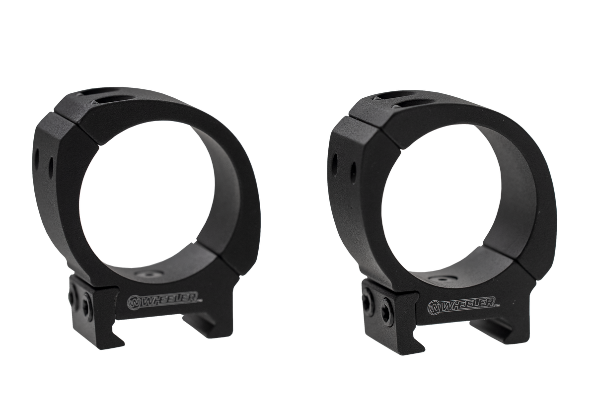 Wheeler Sporter Scope Rings 1" Medium Black Bi-Weaver