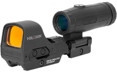Holosun HE510C-GR/HM3X 1x/3x 0.91x1.26" 2 MOA Green Dot/65 MOA Green Circle Reflex Sight w/3x Magnifier Combo - Black Anodized