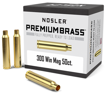 Nosler Premium Brass 300 Winchester Magnum 50/Box Unprimed Rifle Cases