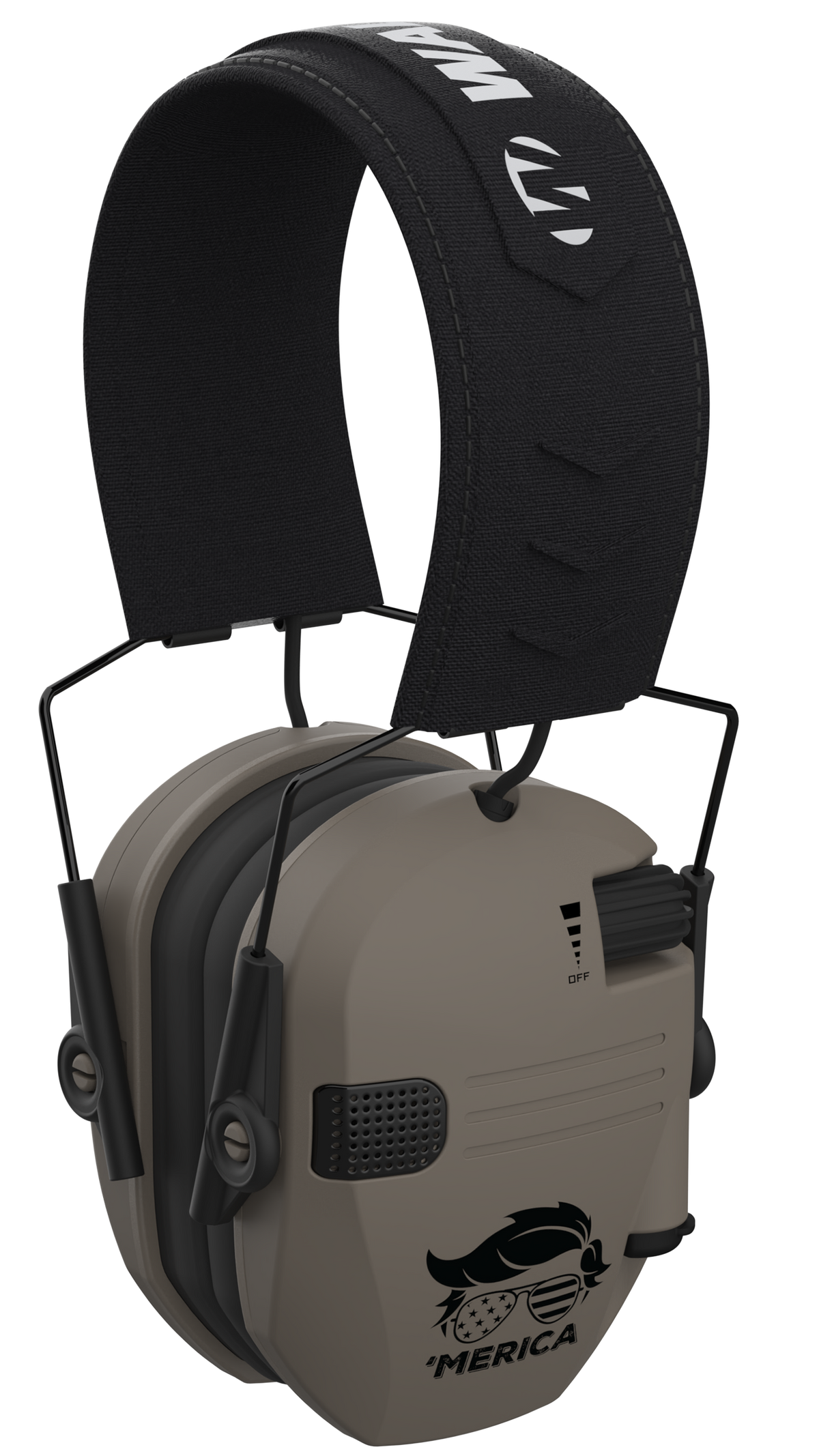 Walkers Game Ear Razor Merica Muffs Polymer Over the Head Flat Dark Earth