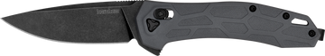 Kershaw 2042 Covalent Mid-Size 3.20" Folding Drop Point Plain D2 Steel Black Oxide BlackWash - Gray GFN Handle