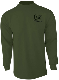 Glock Born In Austria Long Sleeve Cotton Shirt Military Green Medium