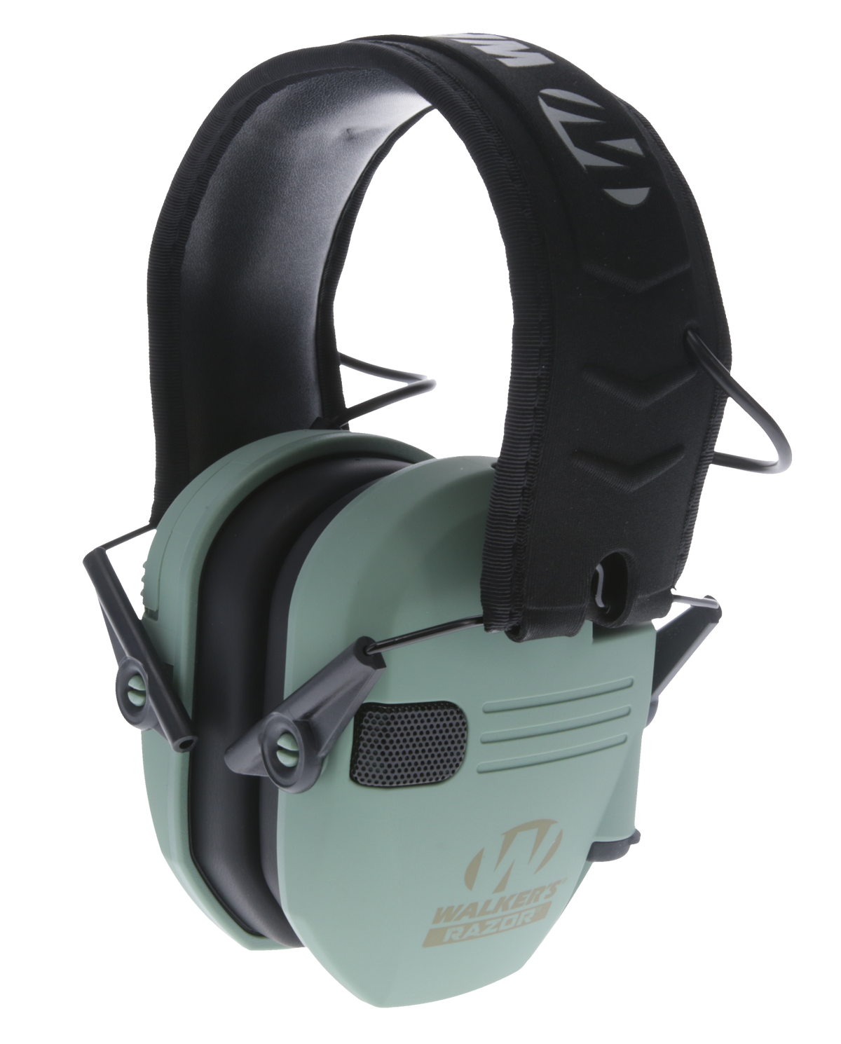 Walkers Game Ear Razor Slim Electronic Muff 23 dB Over the Head Sage Green/Black Polymer