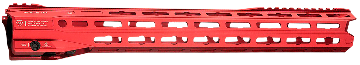 Strike Industries GridLok Lite 17" M-LOK Quick Rail Detach AR-15 Handguard Red Aluminum