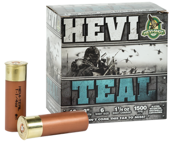 Hevishot HEVI-Teal 12 Gauge 3" 1-1/4 oz 6 Shot 1500 fps - Box or Case
