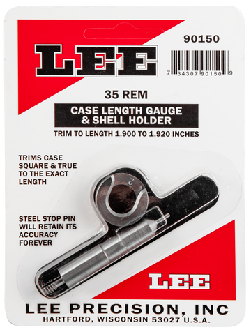 Lee 90150 Case Length Gauge 35 Rem w/ Shell Holder