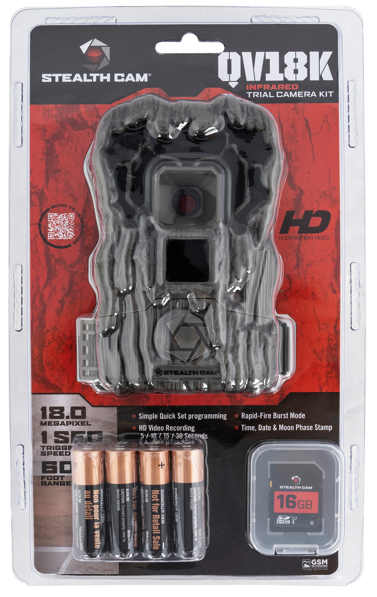 Stealth Cam QV18 Combo 18MP Low Glow Trail Camera - Brown