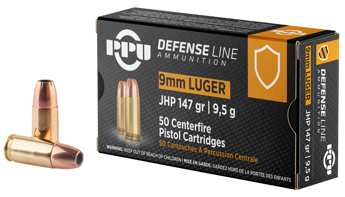 PPU PPD92 Defense 9mm Luger 147 gr JHP - Box or Case