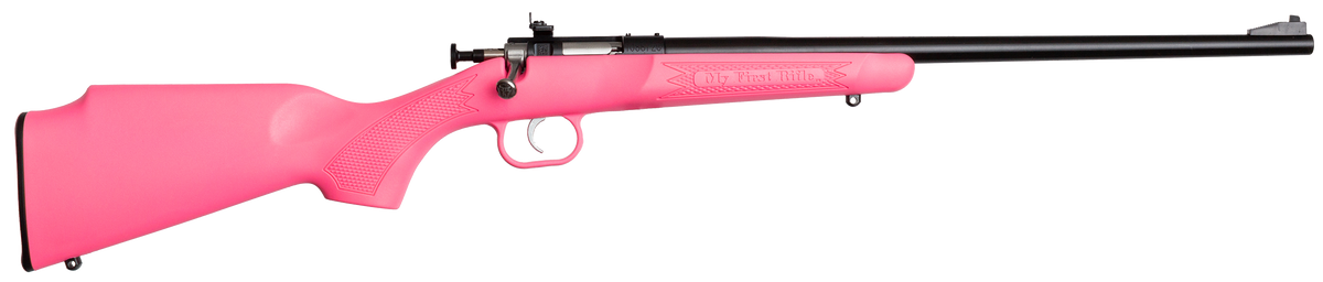 Crickett KSA2220 Youth 22 LR 16.12" 1-Rd Bolt Action Rifle - Pink Synthetic Stock