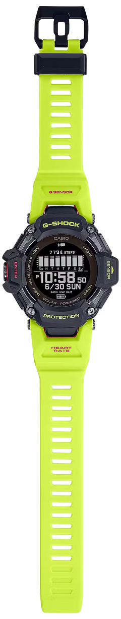 G-Shock GBD-H2000-1A9 MOVE Series GPS+Heart Rate Black/Yellow Tactical Watch