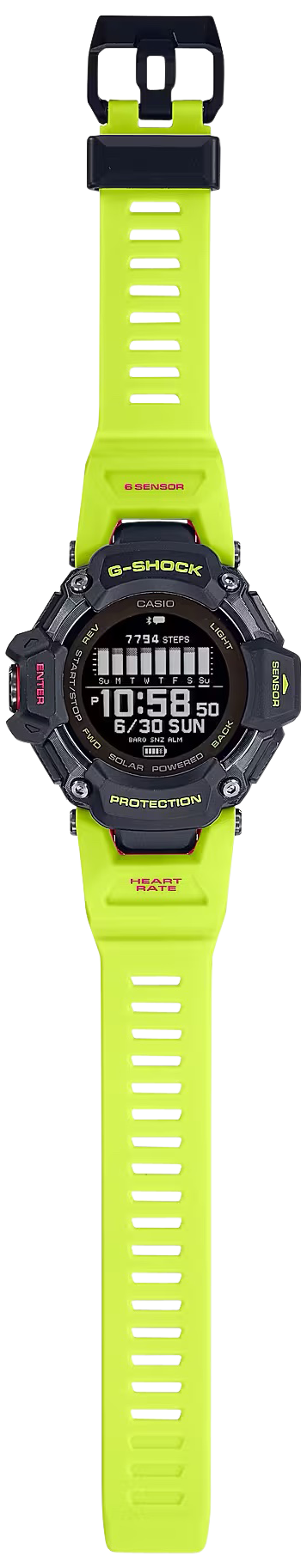 G-Shock GBD-H2000-1A9 MOVE Series GPS+Heart Rate Black/Yellow Tactical Watch