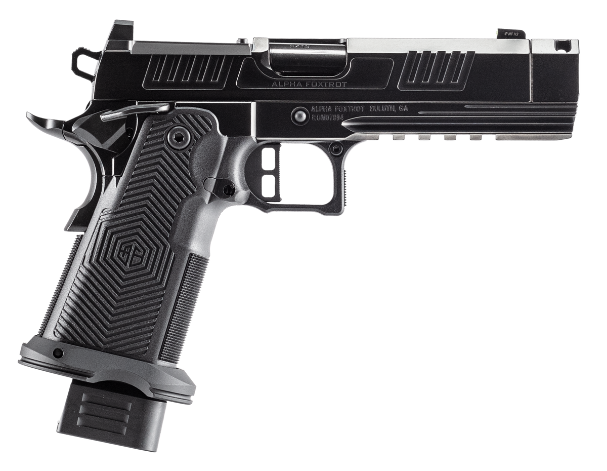 Alpha Foxtrot AF1911 Romulus 9mm 4.25" 20+1 Semi-Auto Pistol - Threaded, Polished DLC