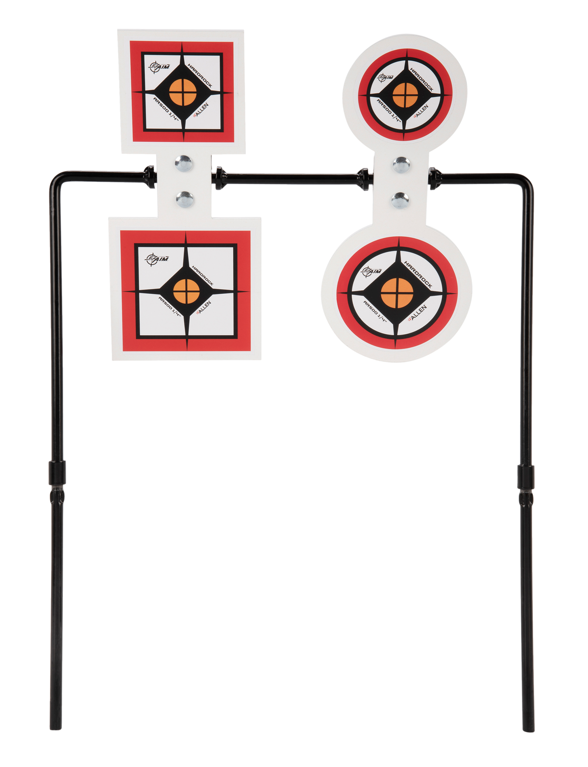 EZ-Aim 15593 Hardrock AR500 Steel Double Spinner Target & Stand .25 in Thick