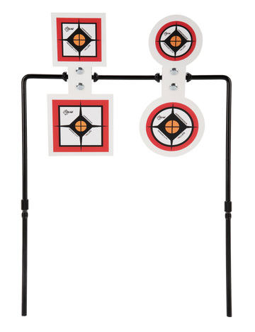 EZ-Aim 15593 Hardrock AR500 Steel Double Spinner Target & Stand .25 in Thick