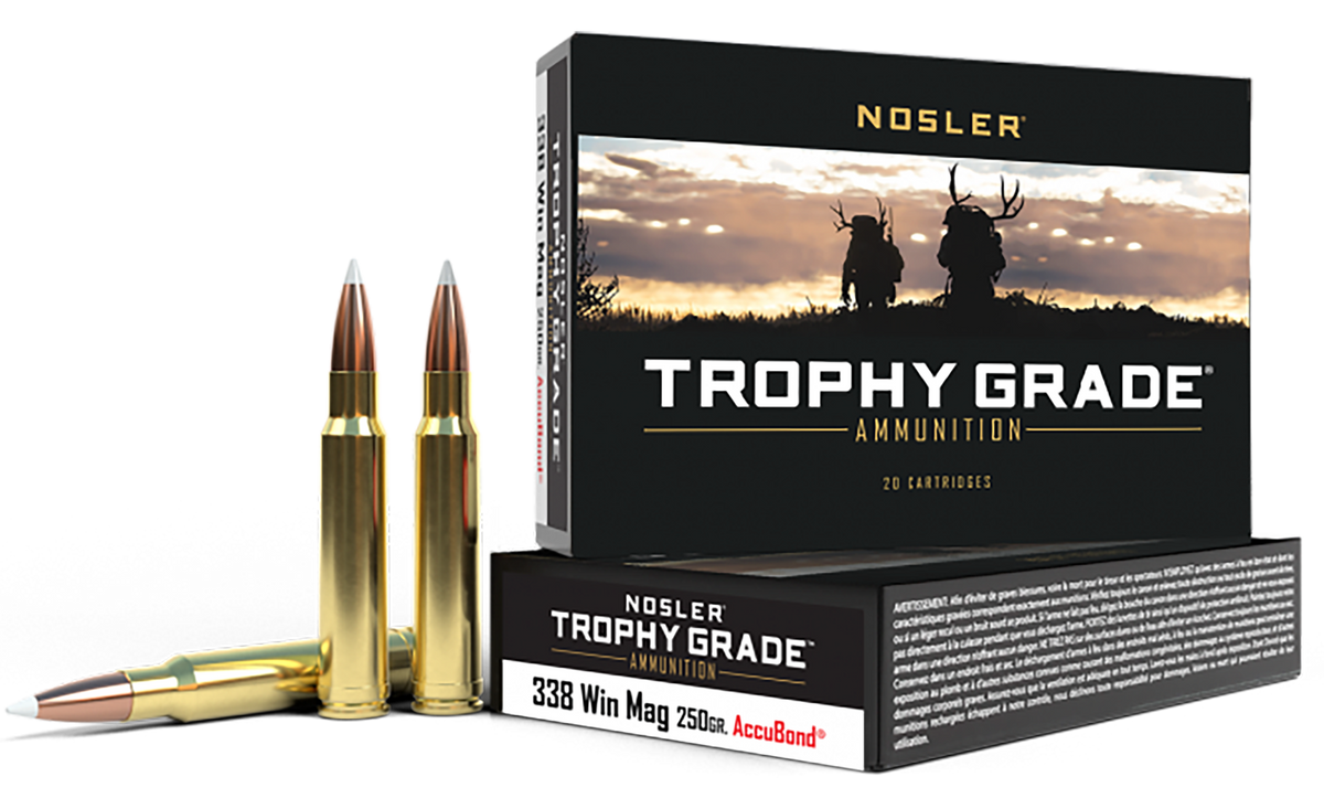 Nosler Trophy Grade 338 Win Mag 250gr AccuBond - Box or Case