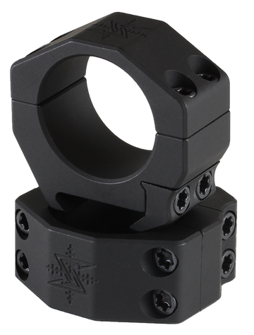 Seekins Precision Scope Rings 30mm .92" Medium 4-Cap Screw Matte Black Picatinny Pair