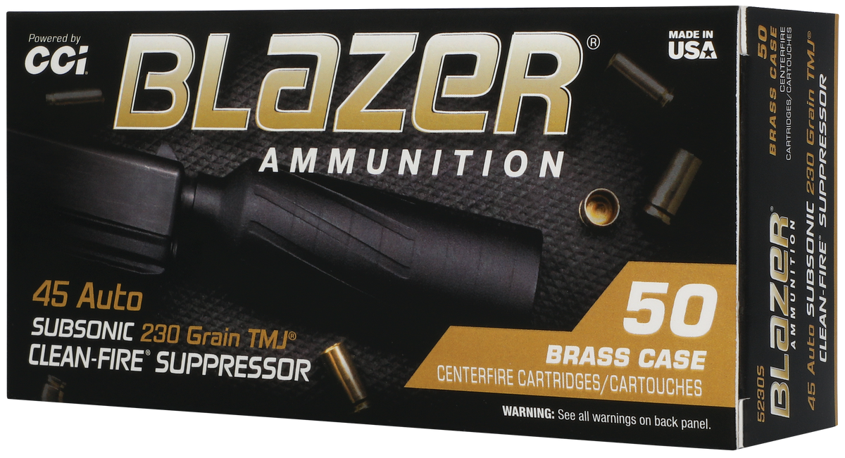 CCI Blazer Brass 45 ACP 230gr Total Metal Jacket 50/Box
