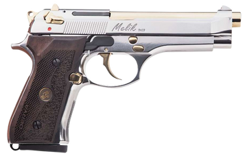 Derya Firearms Melik 9mm Luger 4.90" 15+1 DA/SA Semi-Auto Pistol - Gold TiN Barrel